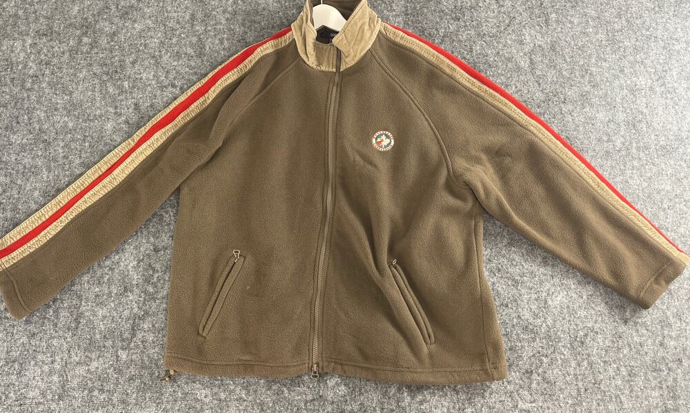 TCM Sweater Mens Extra Large Green Tchibo Jacket Fleece Full Zip Pockets N2